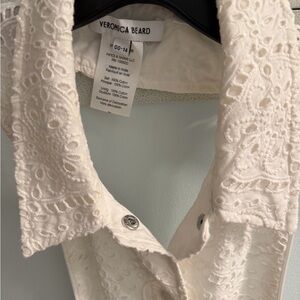 Veronica Beard Cream Lace Collar Dickey